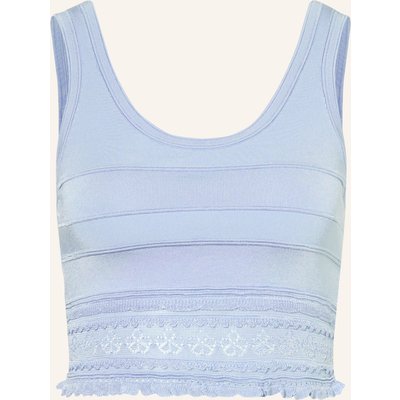 Sandro Stricktop Mit Rüschen blau