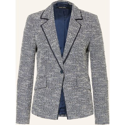Marc Aurel Bouclé-Blazer Mit Glitzergarn blau