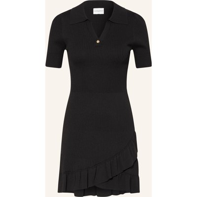 Claudie Pierlot Strick-Polokleid Mit Rüschen schwarz