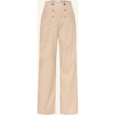 Claudie Pierlot Marlenehose Mit Leinen beige