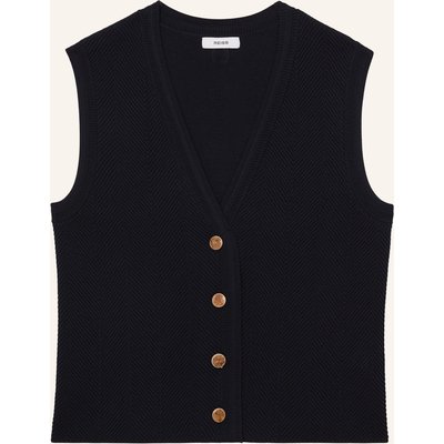 Reiss Strickweste Ria blau