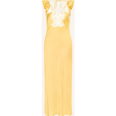 Claudie Pierlot Satinkleid Mit Spitze gelb