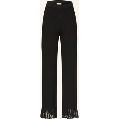 Sandro Strickhose Mit Volants schwarz