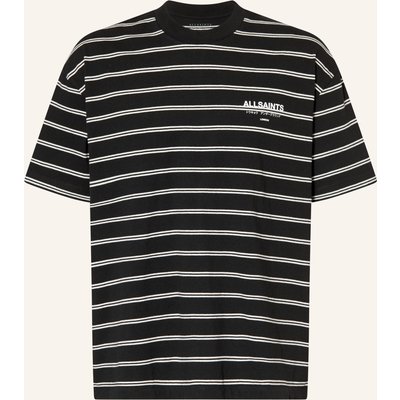 Allsaints T-Shirt Undergrnd Stripe schwarz