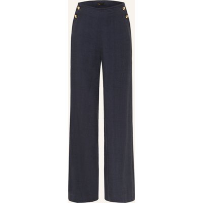 Maje Hose Mit Leinen blau