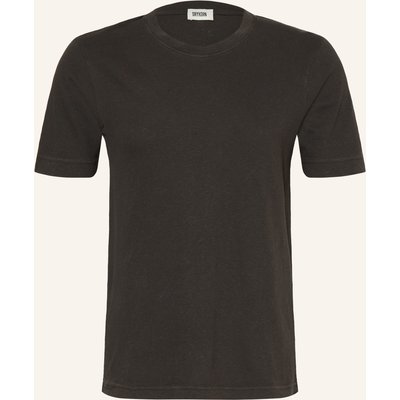 Drykorn T-Shirt Raphael Mit Leinen braun