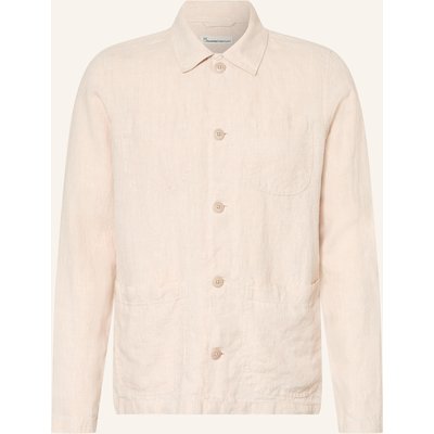 Knowledgecotton Apparel Leinen-Overshirt beige