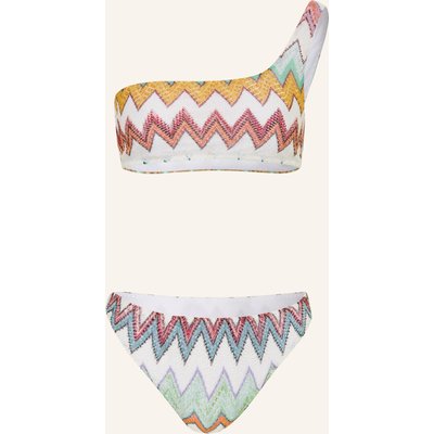 Missoni One-Shoulder-Bikini Mit Glitzergarn rosa