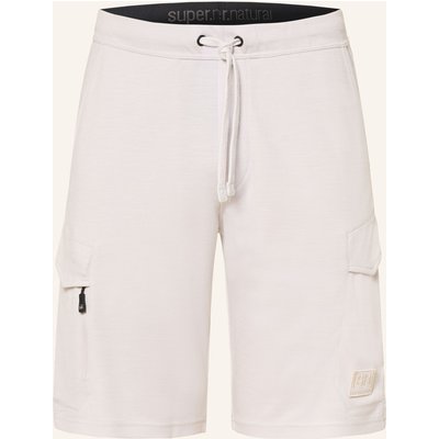 Super.Natural Sweatshorts Cargo Bio Mit Baumwolle weiss