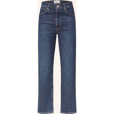 Agolde Straight Jeans Riley Long blau