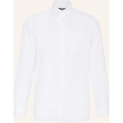 Vilebrequin Leinenhemd Caroubis Comfort Fit weiss