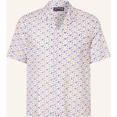 Vilebrequin Resorthemd Micro Ronde Des Tortues Slim Fit lila