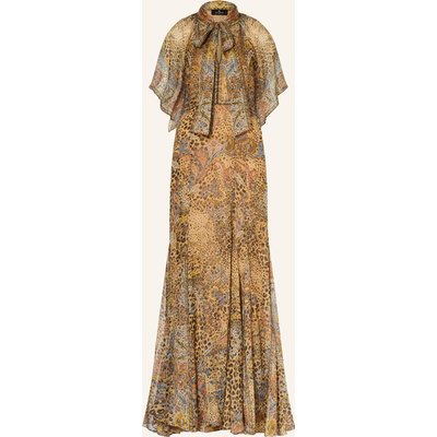 Etro Seidenkleid Mit Schluppe braun