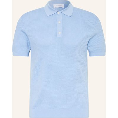 Baldessarini Strick-Poloshirt Mit Seide blau