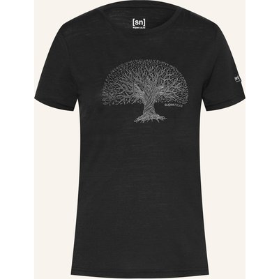 Super.Natural T-Shirt Tree Of Knowledge Mit Merinowolle schwarz