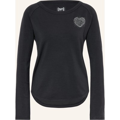 Super.Natural Funktionsshirt Little Heartwood Mit Merinowolle schwarz