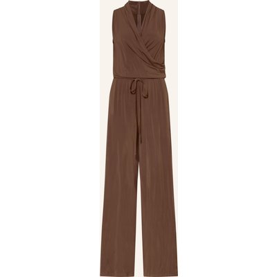 Weekend Max Mara Jersey-Jumpsuit Tropico In Wickeloptik braun