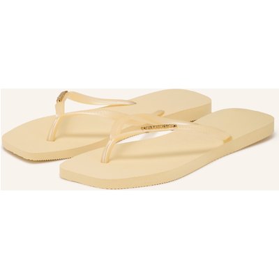 Havaianas Zehentrenner Slim Square Logo Metallic gelb