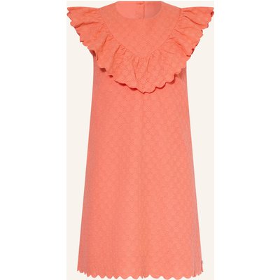Petit Bateau Kleid Mit Rüschen orange