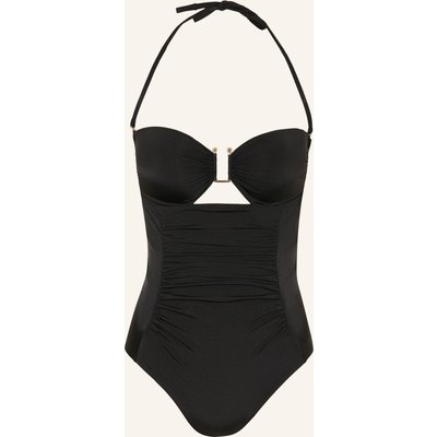 Max Mara Beachwear Bandeau-Badeanzug Bchcurva Mit Cut-Out schwarz