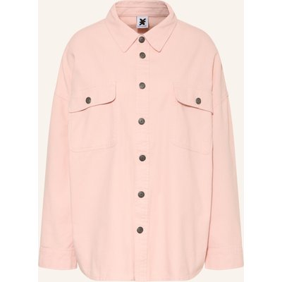 Karo Kauer Jeans-Overshirt rosa