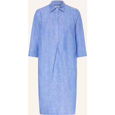 Rossana Diva Leinenkleid Mit 3/4-Arm blau