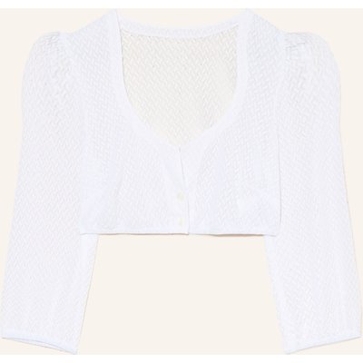 Waldorff Dirndlbluse Mit 3/4-Arm weiss