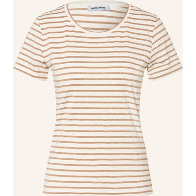 More & More T-Shirt Mit Glitzergarn weiss