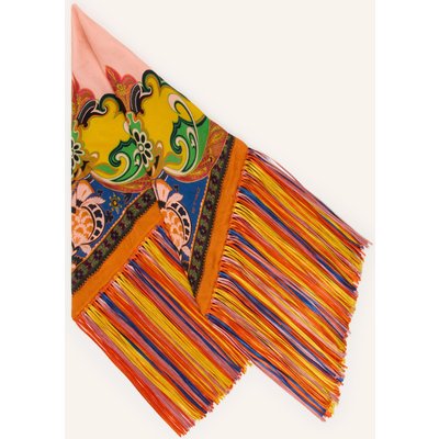 Etro Dreieckstuch Mit Seide orange