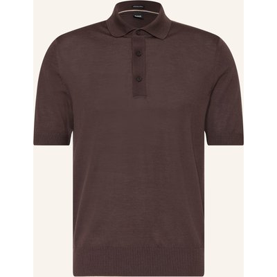 Boss Strick-Poloshirt Nolano braun