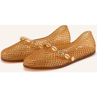 Ancient Greek Sandals Mary-Jane-Ballerinas Iro Shells braun