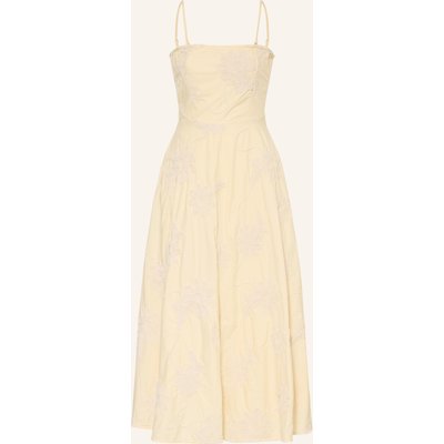 Rotate Kleid Im Materialmix gelb