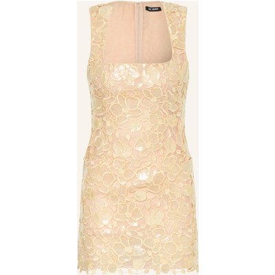 Retrofête Kleid Elainy Aus Lochspitze Mit Pailletten gelb