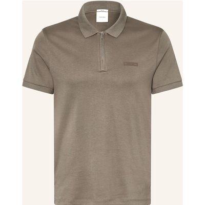 Calvin Klein Jersey-Poloshirt Slim Fit braun