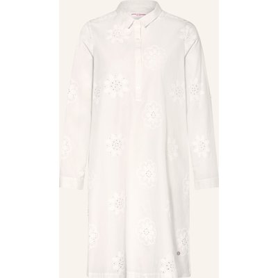 Frieda & Freddies Hemdblusenkleid Mit Lochspitze weiss