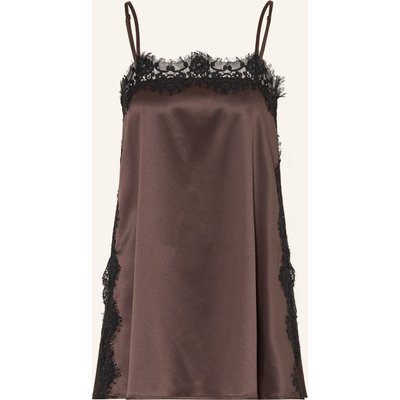 Mrs & Hugs Satintop Mit Spitze braun