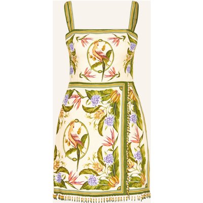 Farm Rio Leinenkleid Tropical Scarf Mit Schmuckperlen gruen
