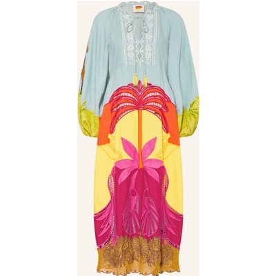 Farm Rio Kleid Usiacuri Mit Leinen blau