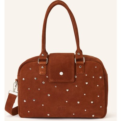Núnoo Laptop-Tasche Harper Sweetheart Mit Nieten braun