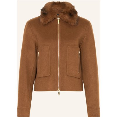 Riani Jacke Mit Abnehmbarem Kunstfell braun