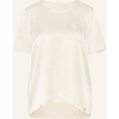 Marc Cain Blusenshirt Im Materialmix Mit Seide weiss