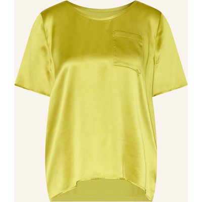 Marc Cain Blusenshirt Im Materialmix Mit Seide gruen