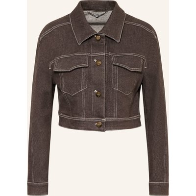 Marc Cain Jeansjacke Mit Glitzergarn braun