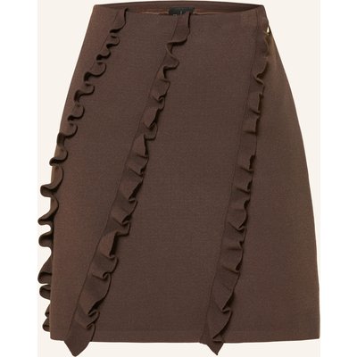 Marc Cain Strickrock Mit Volants braun