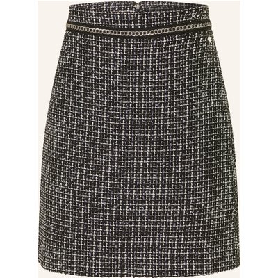 Marc Cain Tweed-Rock Mit Schmucksteinen schwarz