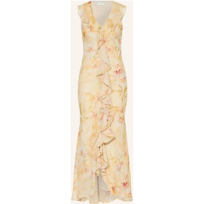 Neo Noir Kleid Zella Mit Volants gelb