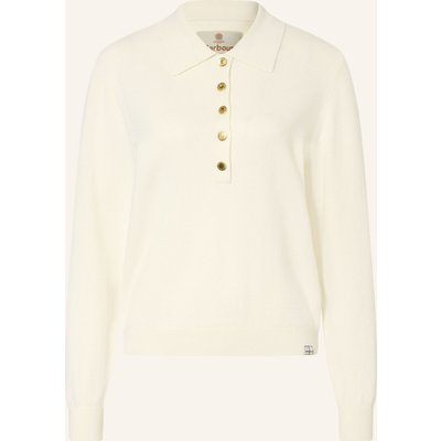 Barbour Strick-Poloshirt Wynn weiss