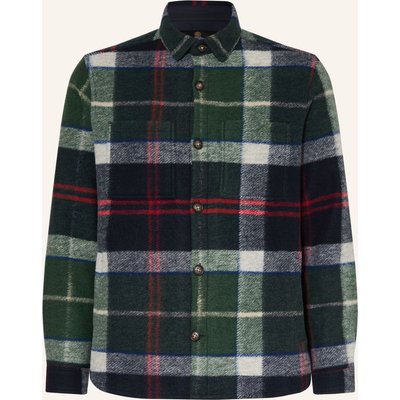Barbour Flanell-Overshirt Woodlane gruen