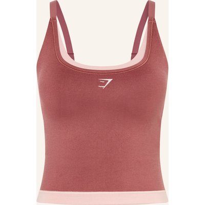 Gymshark Tanktop Interval Seamless Midi rosa