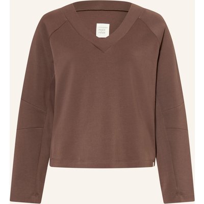 Schiesser Lounge-Sweatshirt Mix+Relax braun